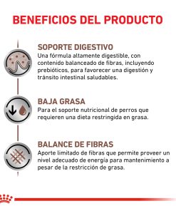 Alternative view of Royal Canin Gastrointestinal Low Fat Canine Lata 6x200gr