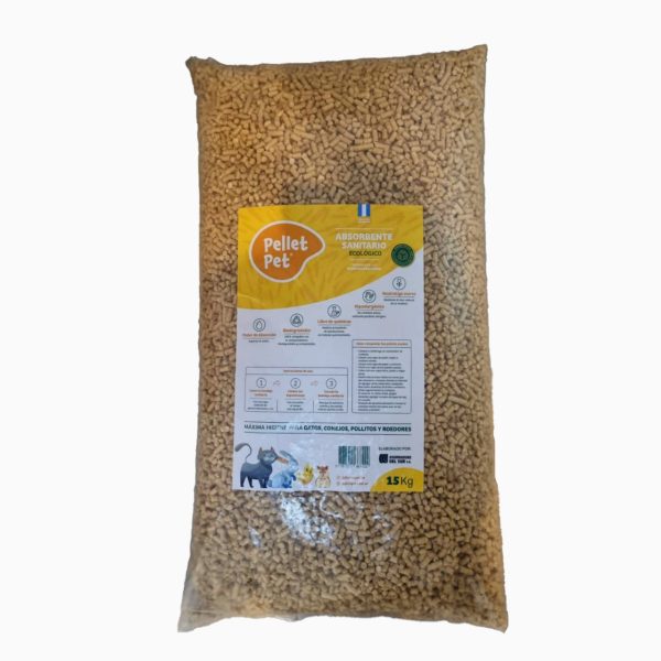 Pellet Pet Absorbente Sanitario Ecológico x 15 kg