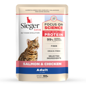 Sieger Katze Salmon & Chicken Adult Pouch 12x100gr