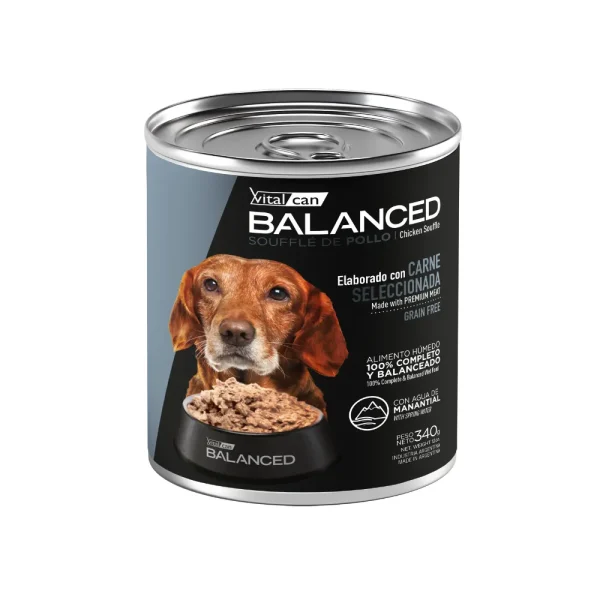 Balanced Souffle Pollo Perro Senior 340Grs x 12Uds