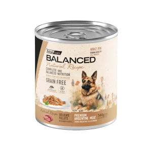 Balanced Natural Recipe Delicados Filetes Carne Perro Adulto 340Grs x 12Uds