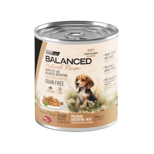 Balanced Natural Recipe Delicados Filetes Carne Perro Cachorro 340Grs x 12Uds